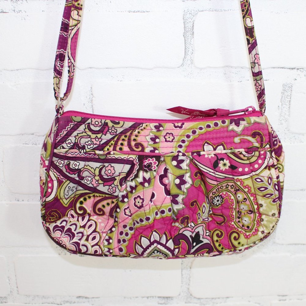 Vera Bradley Floral Purple Small Crossbody Purse